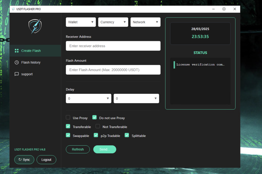 usdt transaction simulator